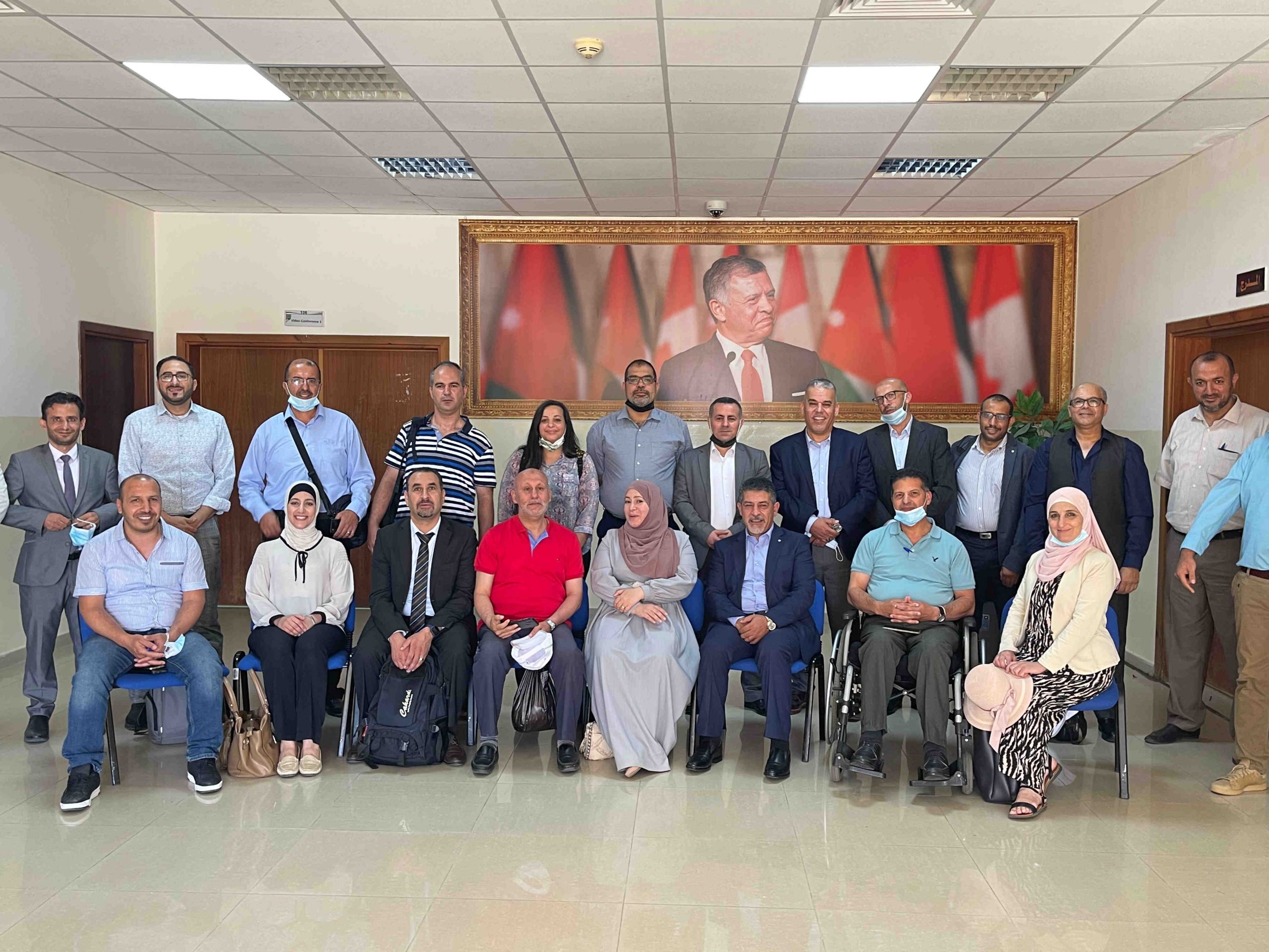 Management Meeting at University of Jordan Aqaba Group with all staff 