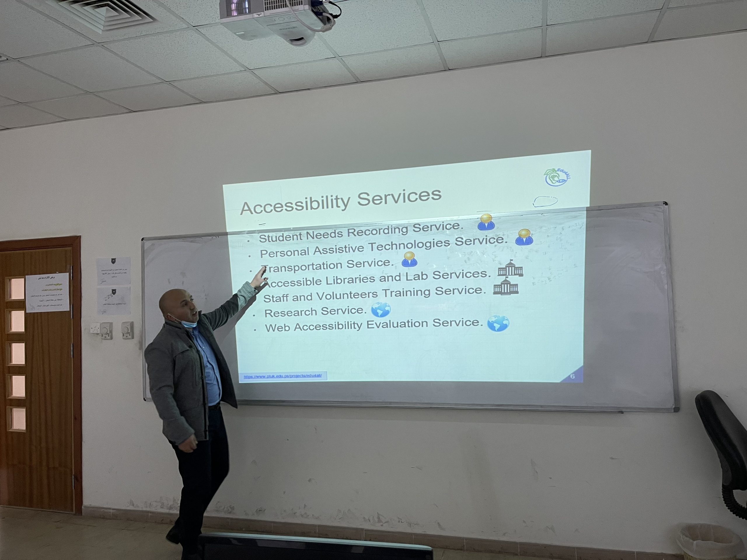 UJ Aqaba training Khaled Aldebei Accessibility Services at UJ