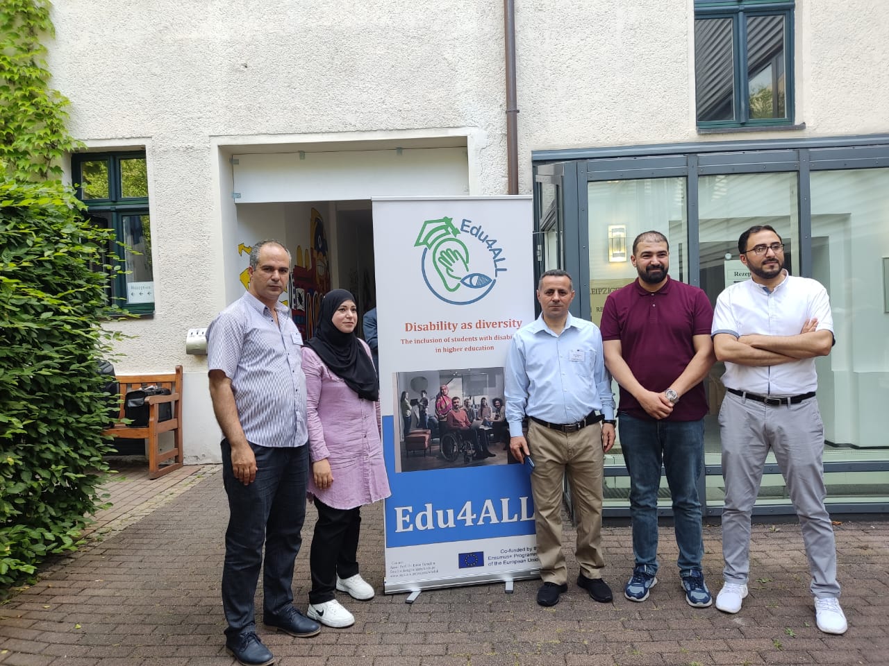 Leipzig Training Palestine Technical University team with Ahmad Ashour
