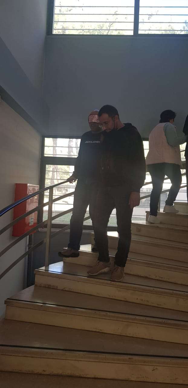 practice on escort of persons with vision impairment on stairs at NKUA Athens,Grecee