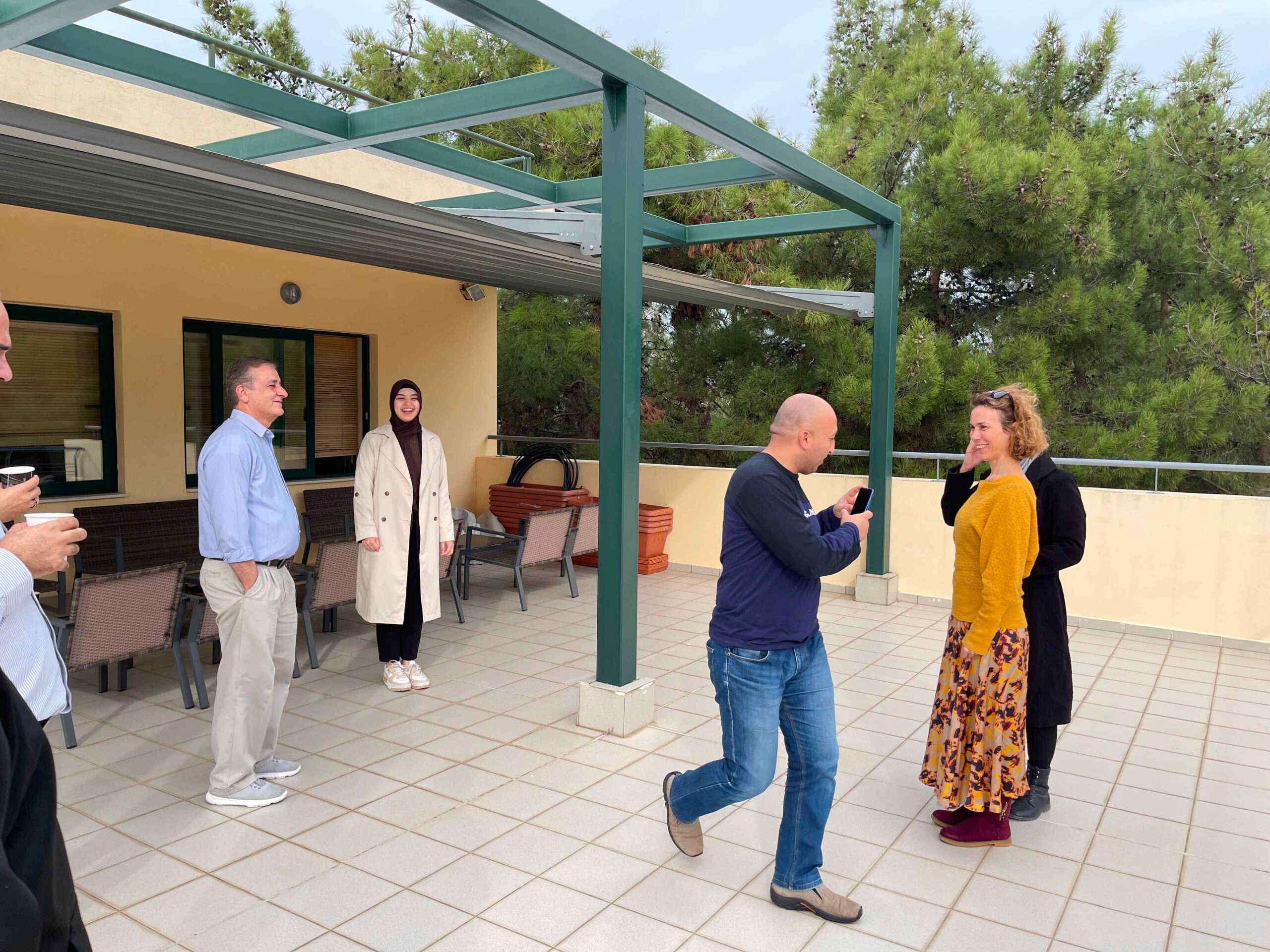 practice on escort of persons with vision impairment at Athens