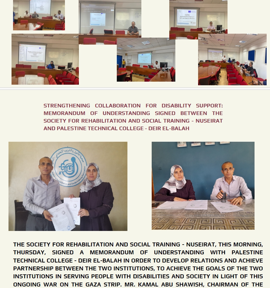 memorandum of understanding signed between thesociety for rehabilitation and social training - PTC